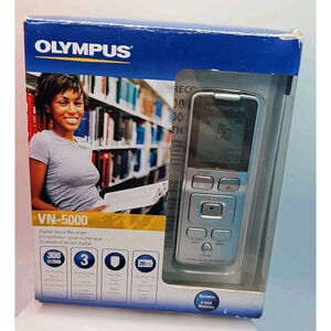 Olympus VN-5000 512MB Digital Voice Recorder Silver With Original Box & Instruct